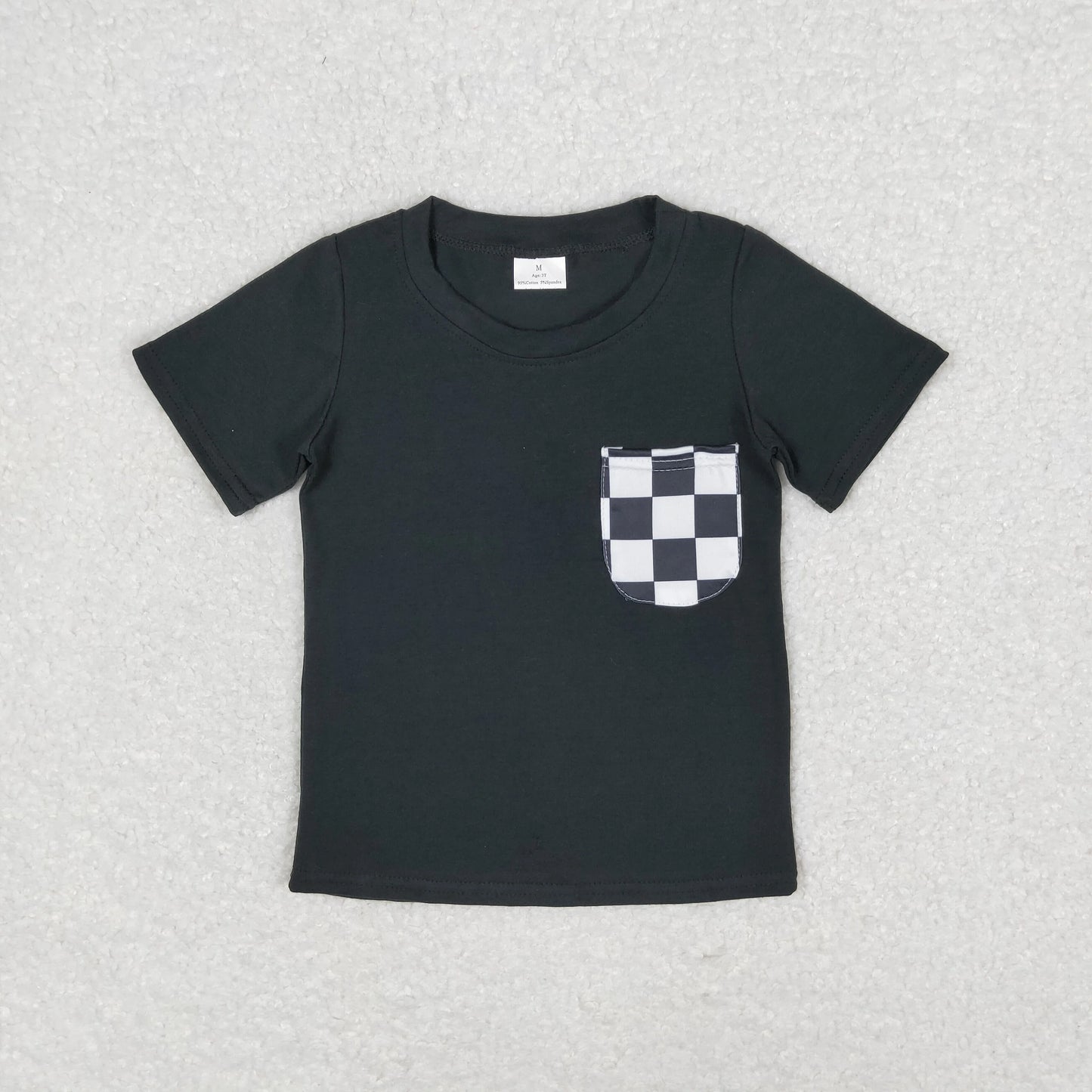 B&W checkered pocket Tee