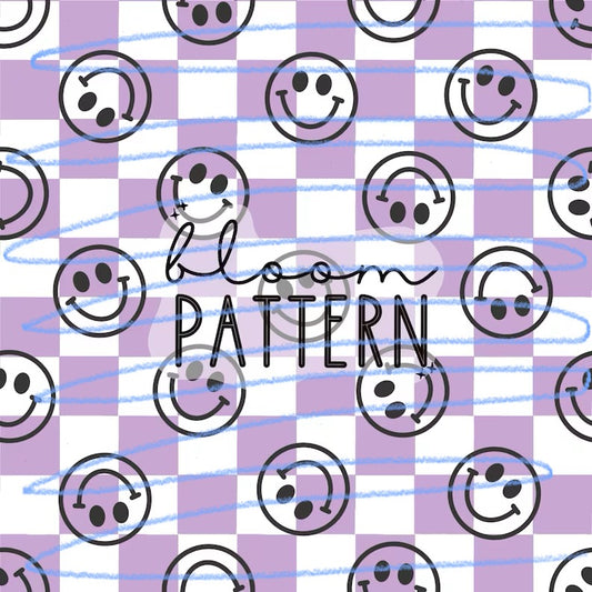 Purple Check’d Smileys Apron