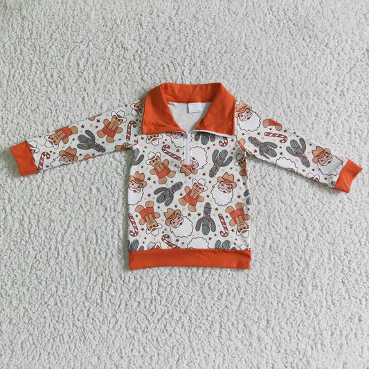 Country Gingerbread & Santa Pullover