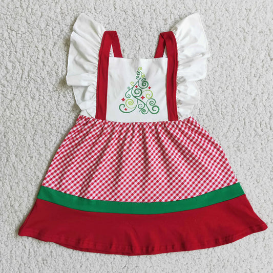 Christmas Tree Embroidered Dress